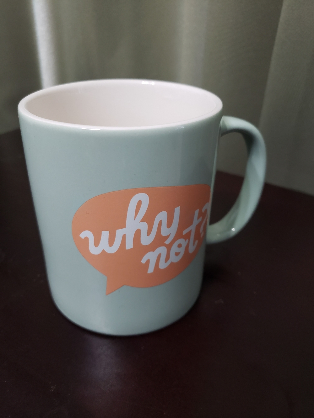 Why Not? Light Mint Ceramic Coffee Mug - Home Dining